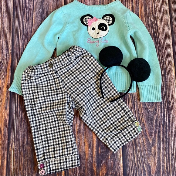 Gymboree Other - Gymboree Sweater & Houndstooth 7/8 Pants Set Sz 5T